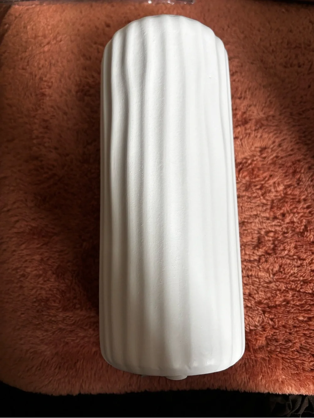 White Ceramic Ribbed Vases